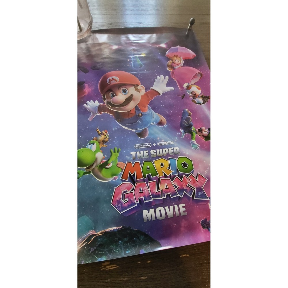 Super Mario Galaxy Movie Poster Video Game Wall Art Print 23x34 Nintendo Decor - Picture 2 of 13